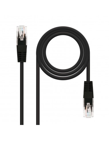 Nanocable Cable Red Latiguillo RJ45 CAT.6 UTP AWG24 - 30 cm - Color Negro