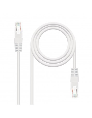 Nanocable Cable de Red Latiguillo RJ45 Cat.6 UTP AWG24 0.50m - Color Blanco
