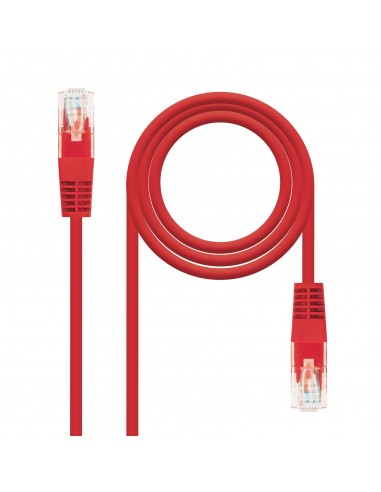 Nanocable Cable de Red Latiguillo RJ45 Cat.6 UTP AWG24 2m - Color Rojo