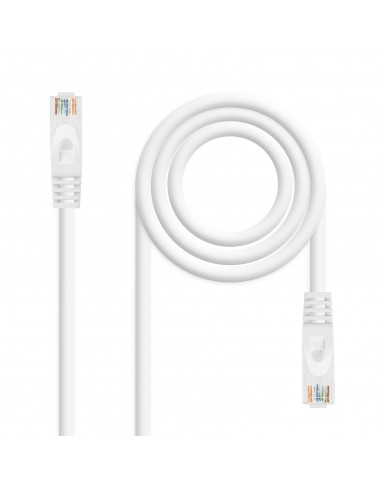 Nanocable Cable de Red Latiguillo RJ45 LSZH Cat.6a UTP AWG24 0.50m - Color Blanco
