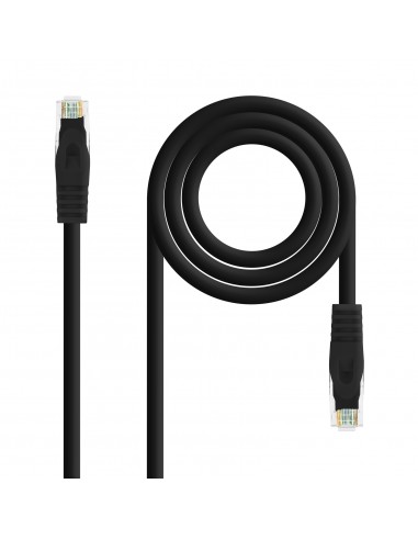 Nanocable Cable de Red Latiguillo RJ45 LSZH Cat.6a UTP AWG24 1m - Color Negro