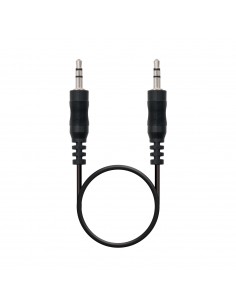 Nanocable Cable Audio Estereo Jack 3.5mm Macho a Jack 3.5mm Macho 0.30m - Color Negro