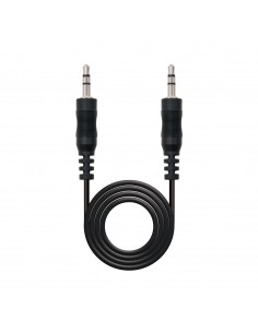 Nanocable Cable Audio Estereo Jack 3.5mm Macho a Jack 3.5mm Macho 20m - Color Negro