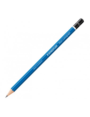 Staedtler Mars Lumograph 100 Lapiz de Grafito Hexagonal - Mina H Ultrarresistente de 2mm - Madera de Bosques Sostenibles