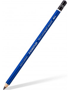 Staedtler Mars Lumograph Aquarell 100A Lapiz de Grafito - Mina 6B - Resistencia a la Rotura - Madera de Bosques Sostenibles