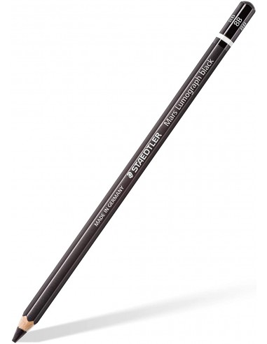 Staedtler Mars Lumograph Black Artist Pencil 100B Lapiz de Grafito - Mina 8B - Resistencia a la Rotura - Madera de Bosques