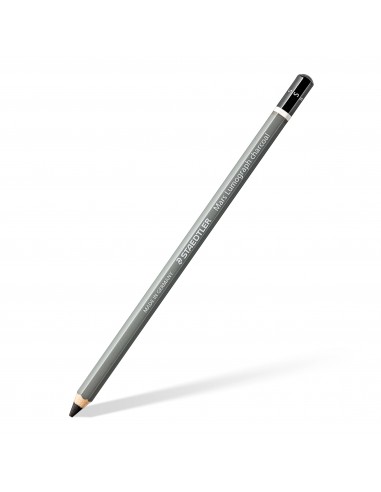 Staedtler Mars Lumograph Charcoal 100C Lapiz de Grafito - Mina S - Alta Proporción de Carbon y Carboncillo - Madera de