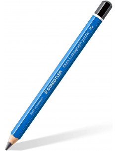 Staedtler Mars Lumograph Jumbo 100J Pack de 5 Lapices de Grafito - Acabados Metalicos - Diametro de Mina 5.3mm Aprox -