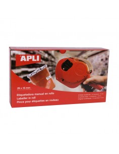 Apli Maquina Etiquetadora Numerica - 2 Lineas-10 Caracteres - Facil Instalacion de Etiquetas y Tinta