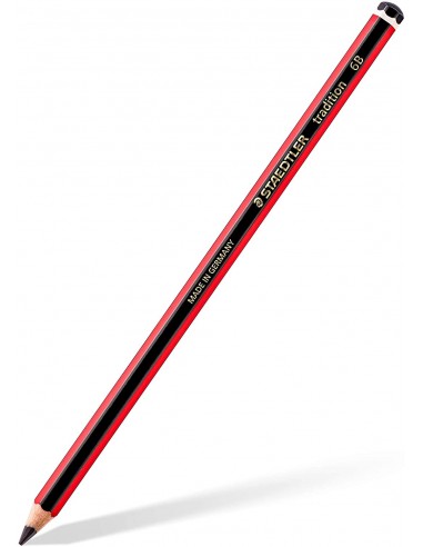 Staedtler Tradition 110 Lapiz de Grafito Hexagonal - Mina 6B - Resistencia a la Rotura - Madera Bosques Sostenible