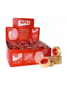 Apli Expositor de 35 Cintas Adhesivas Transparente 19 mm x 33 m