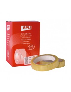 Apli Pack de 8 Cintas Adhesivas Transparente 19 mm x 66 m