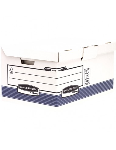 Fellowes Bankers Box Maxi Contenedor de Archivos - Tapa Fija - Montaje Automatico Fastfold - Carton Reciclado Certificacion
