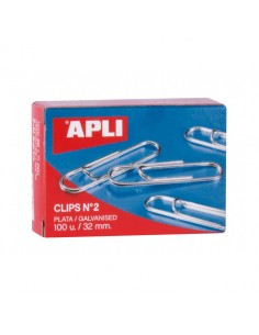 Apli Pack de 100 Clips Galvanizados n 2 32 mm