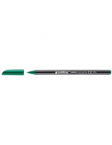 Edding 1200 Rotulador - Punta Redonda - Trazo entre 0.5-y 1 mm. - Tinta con Base de Agua - Color Verde