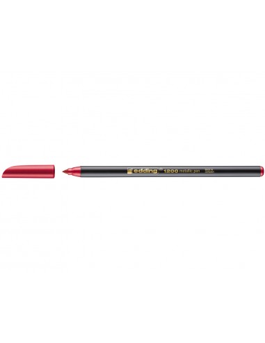 Edding 1200 Rotulador - Punta Redonda - Trazo 1mm - Tinta con Base de Agua - Color Rojo Metalizado