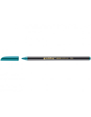 Edding 1200 Rotulador - Punta Redonda - Trazo 1mm - Tinta con Base de Agua - Color Verde Metalizado