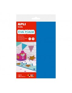 Apli Pack de 10 Goma Eva Multicolor A4 - Grosor 2 mm - Impermeable - Moldeable al Calor - Colores Surtidos