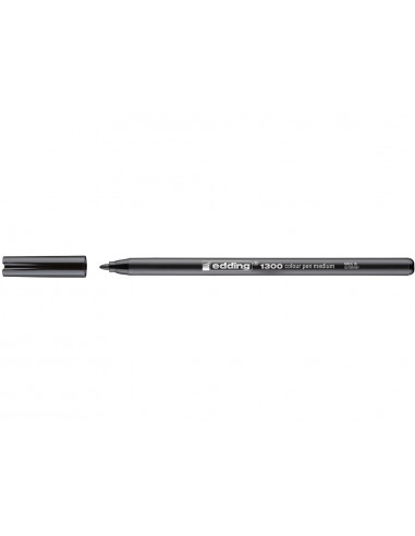 Edding 1300 Rotulador - Punta Redonda - Trazo 2 mm. - Tinta con Base de Agua - Color Negro