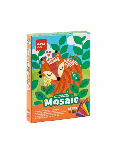 Apli Mosaico de Goma Eva Animales - Diferentes Diseños - Goma Eva Precortada - Para Desarrollar la Destreza y Precision