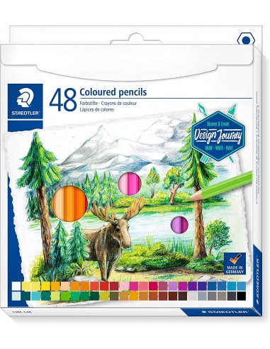 Staedtler 146C Pack de 48 Lapices de Colores - Mina Suave - Colores Surtidos