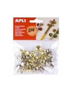 Apli Pack con 40 Cascables Oro y Plata - Tamaños Surtidos