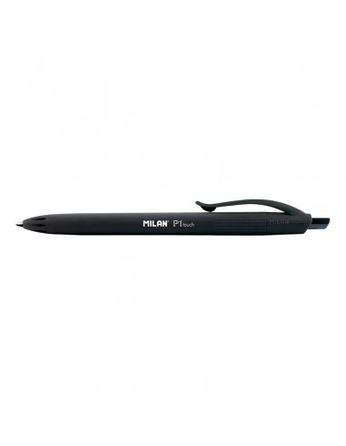 Milan P1 Touch Boligrafo de Bola Retractil - Punta Redonda 1mm - Tinta de Aceite - Escritura Suave - 1.200m de Escritura -