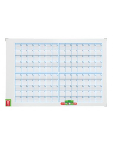 Nobo Performance Planificador Mensual de Pizarra Magnetica 725x53x1045mm - Incluye Kit de Planificacion de Imanes