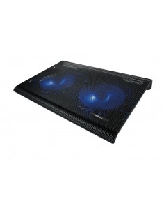 Trust Base de Refrigeracion para Portatil hasta 17.3" USB - Iluminacion LED Azul - 2 Ventiladores de 125mm - 800 RPM - 360 x