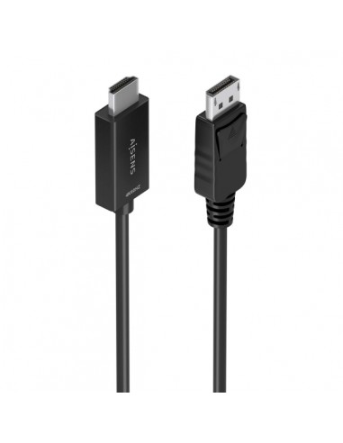 Aisens Cable Conversor DISPLAYPORT a HDMI 4K@60HZ - DP M-HDMI M - 2.0m - Color Negro