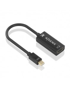 Aisens Conversor MINI DP a HDMI 4K@60HZ - MINI DP M-HDMI H - 15cm - Color Negro