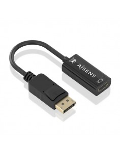 Aisens Conversor DISPLAYPORT a HDMI 4K@60HZ - DP M-HDMI H - 15cm - Color Negro