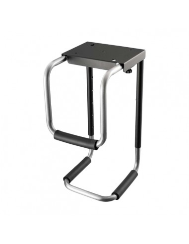 Aisens Soporte Altura Personalizable para CPU por Debajo de Escritorio - Color Negro Plata