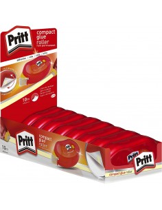 Pritt Micro Roller Expositor de 8 Cintas Correctora 8.4mm x 10m - Adhesivo Removible - Aplicacion Limpia - Preciso -
