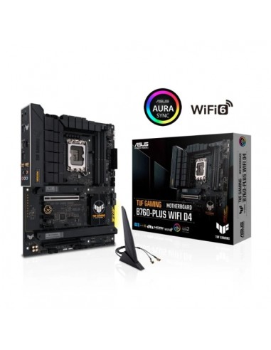 Asus TUF Gaming B670-PLUS WIFI D4 Placa Base Intel PCIe 4.0-DDR4-M.2-4x Sata III-Ethernet de 2.5Gb-HDMI-USB 2.0-3.2