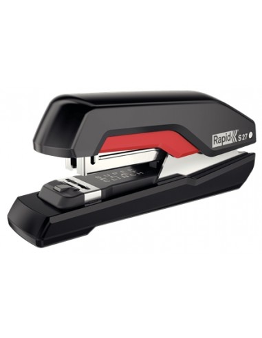 Rapid S27 Grapadora de Sobremesa Compacta - Hasta 30 Hojas - Para Grapas 24 6-26 6 - Color Negro Rojo