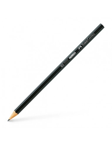 Faber-Castell Castell 1111 Lapiz de Grafito HB - Mina Resistente a la Rotura - Cuerpo con Acabado en Negro