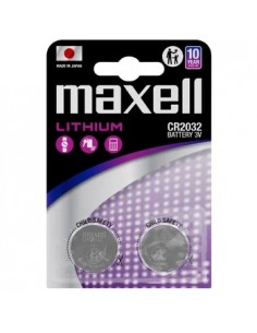 Maxell Pack de 2 Pilas Litio de Boton CR2032 3V