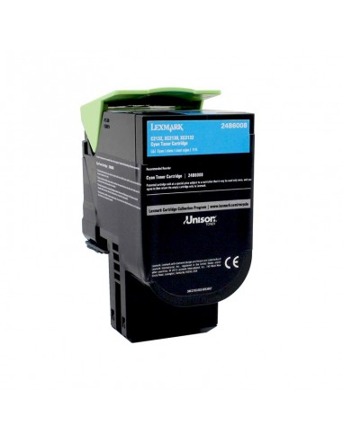 Lexmark C2132 XC2130 XC2132 Cyan Cartucho de Toner Original - 24B6008