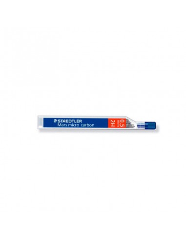 Staedtler Mars Micro Carbon 250 Tubo de 12 Minas de Grafito - Dureza 2H - Trazo 0.5mm - Alta Resistencia