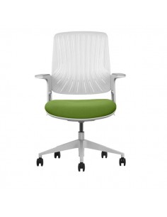 Cromad Senior SE1800 Silla de Oficina - Altura Ajustable con Elevador de Gas de Grado 4 - Respaldo de Material Antibacteriano