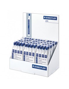 Staedtler 257 Polo Expositor de 144 Tubos de Minas de Recambio para Portaminas 0.5mm HB - Fuertes y Duraderas - Apta para la