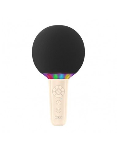 XO BE50 Microfono Inalambrico - Karaoke - 5W - Bluetooth 5.3 - Iluminacion LED - Autonomia Máxima 3h - Color Beige