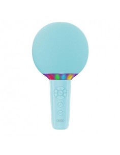 XO BE50 Microfono Inalambrico - Karaoke - 5W - Bluetooth 5.3 - Iluminacion LED - Autonomia Máxima 3h - Color Azul