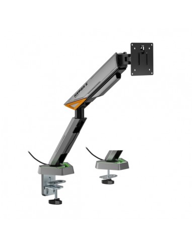 Aisens Soporte de Mesa RGB Gaming Contrapeso Giratorio e Inclinable Para Monitor-TV 16kg -3 Pivotes - 1 Brazo - 17"-49" -