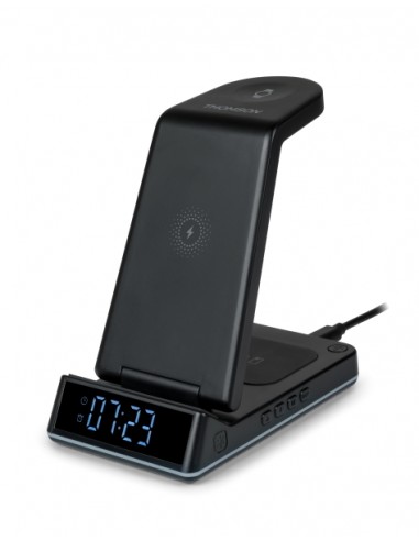 Thomson CL750IS Estacion de Carga por Induccion 4 en 1 - Reloj Despertador y Luz Nocturna - Compatible con Android --Color