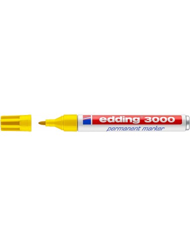 Edding 3000 Rotulador Permanente - Punta Redonda de 1.5mm - Trazo entre 1.5 y 3mm - Recargable - Secado Rapido - Color