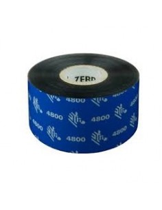 Zebra 4800 Pack de 12 Cintas de Transferencia Termica Original Negro - Resina - Ancho 40mm-Longitud 450m