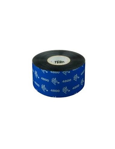 Zebra 4800 Pack de 12 Cintas de Transferencia Termica Original Negro - Resina - Ancho 40mm-Longitud 450m