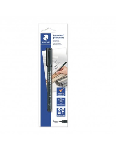 Staedtler Lumocolor Permanent 313 Rotulador Permanente de Punta Fina - Trazo 0.4mm - Para Casi Todas las Superficies - Secado
